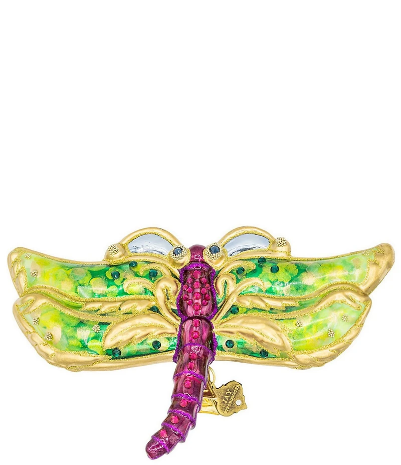 Jay Strongwater Holiday Flora Fauna Collection Dragon Fly Glass Clip Ornament