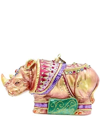 Jay Strongwater Holiday Love Collection Elegant Rhino Glass Ornament