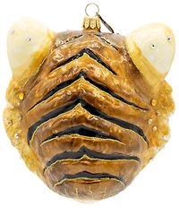 Jay Strongwater Holiday Safari Collection Crowned Ember Glass Ornament