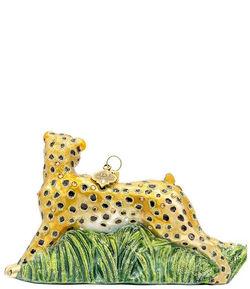 Jay Strongwater Holiday Spotted Majesty Glass Ornament