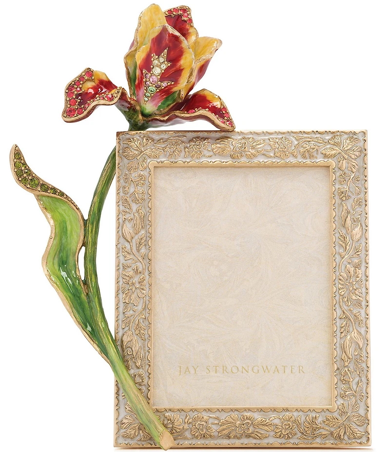 Jay Strongwater Ilsa Flora Tulip 3#double; x 4#double; Photo Frame