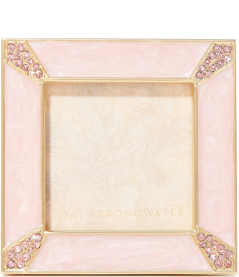 Jay Strongwater Leland Pave Corner 2-inch Square Picture Frame
