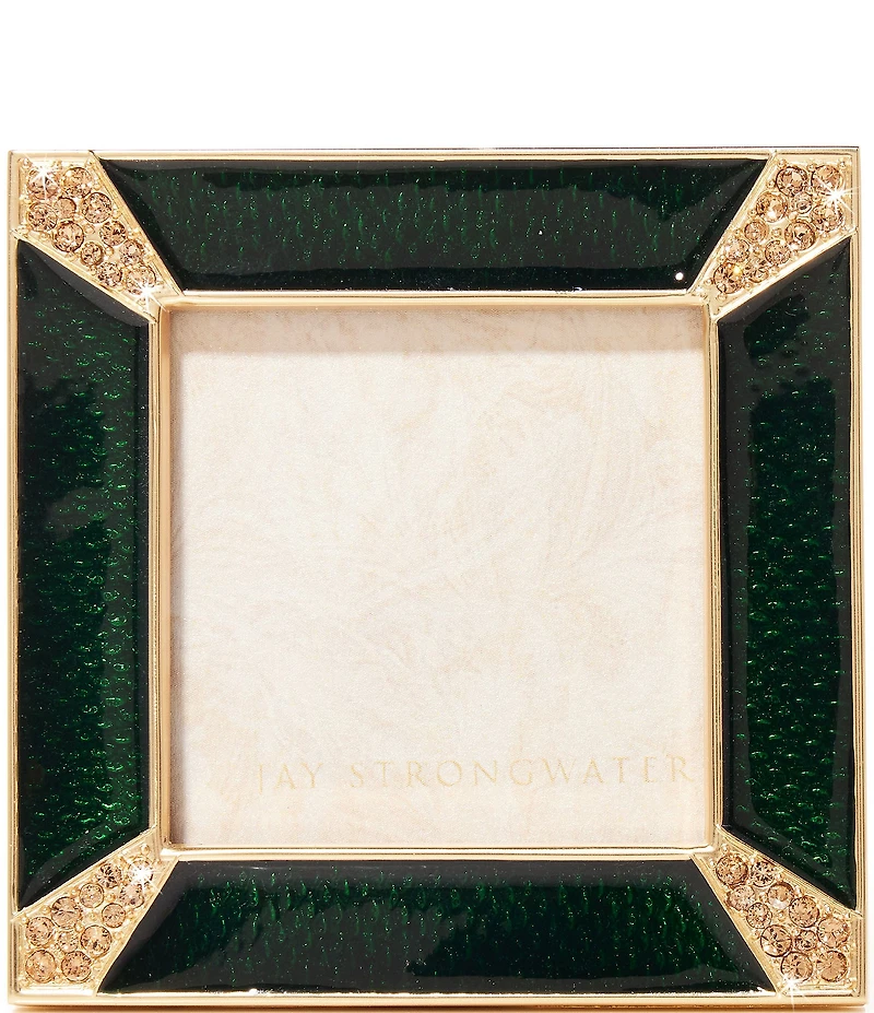 Jay Strongwater Leland Pave Corner 2-inch Square Picture Frame