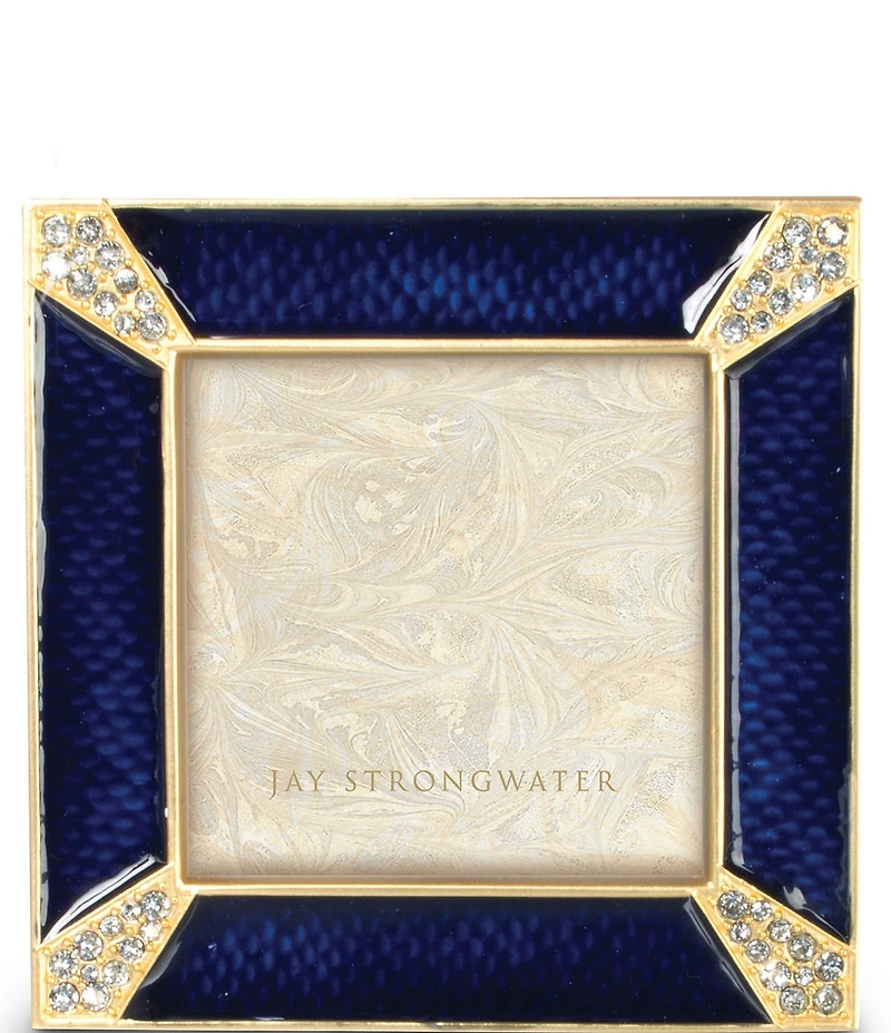 Jay Strongwater Leland Pave Corner 2-inch Square Picture Frame