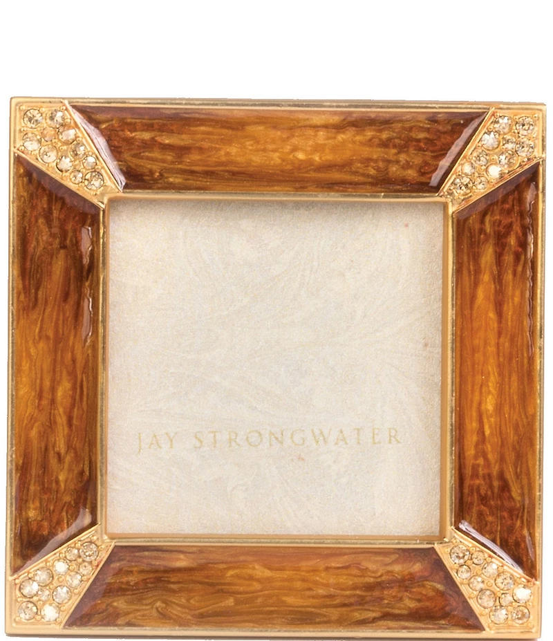Jay Strongwater Leland Pave Corner 2-inch Square Picture Frame
