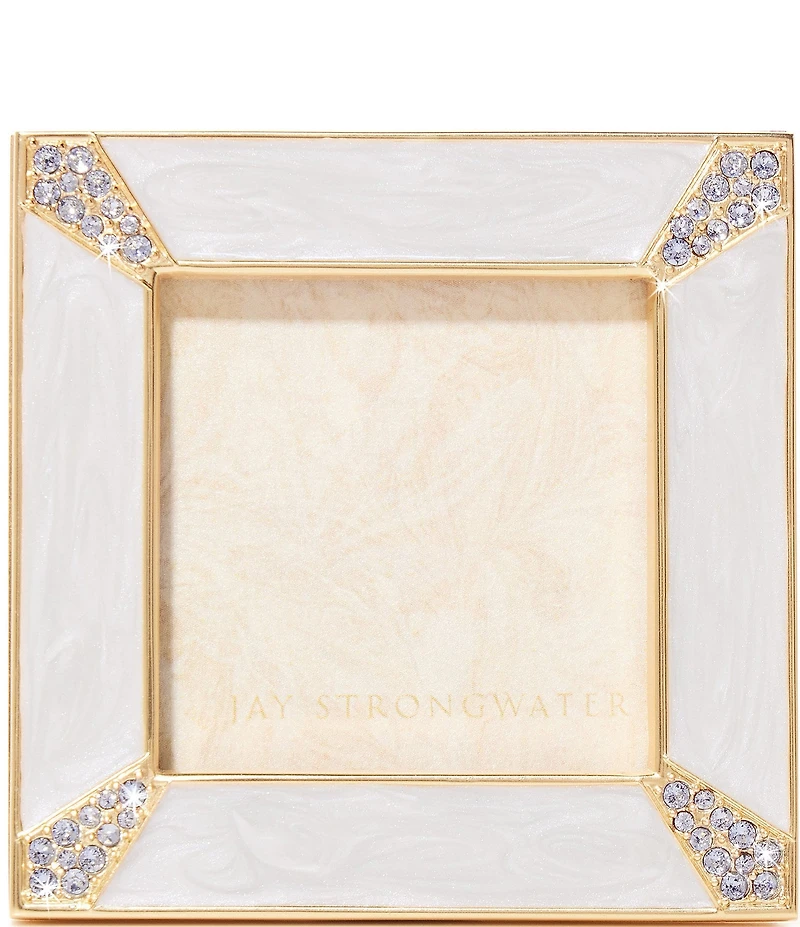 Jay Strongwater Leland Pave Corner 2-inch Square Picture Frame