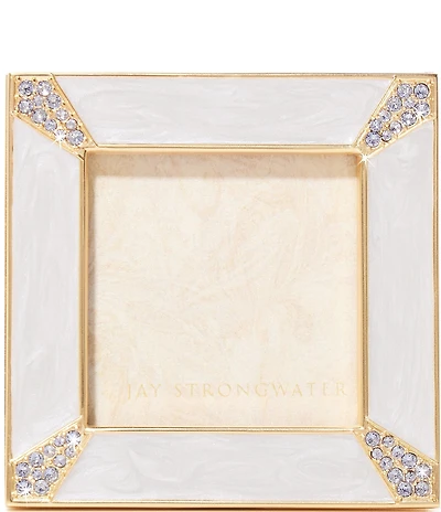 Jay Strongwater Leland Pave Corner 2-inch Square Picture Frame