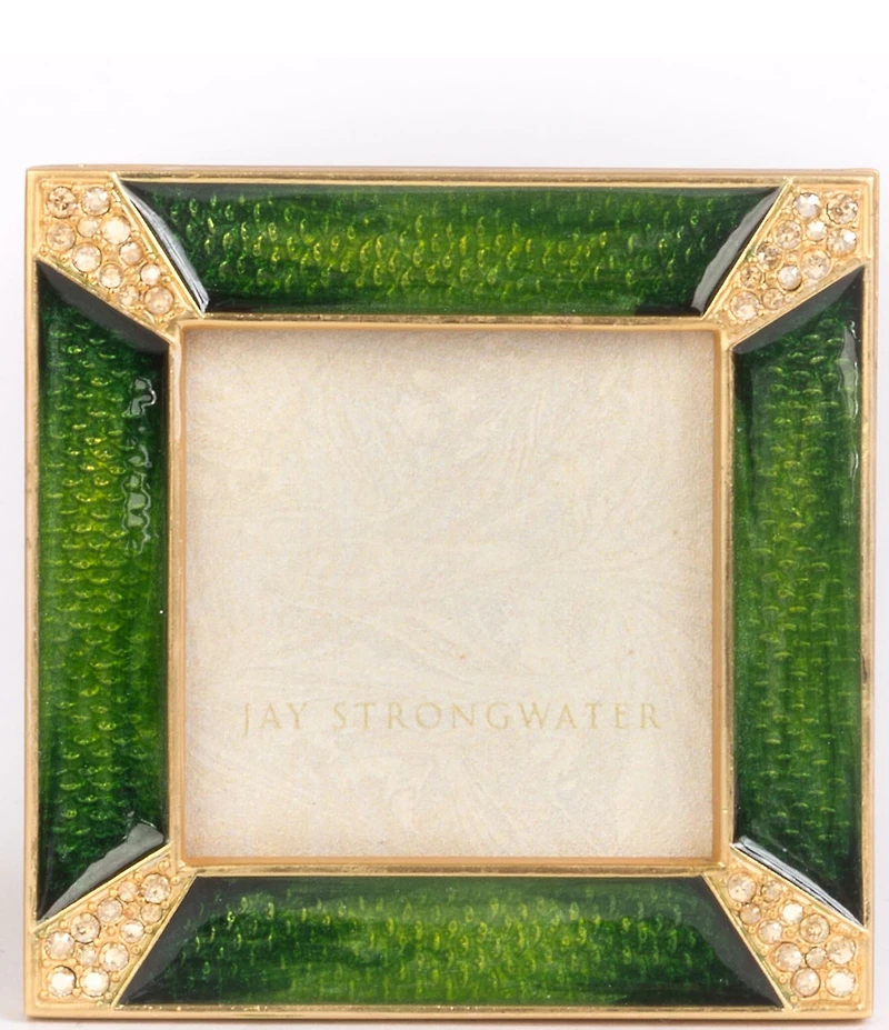 Jay Strongwater Leland Pave Corner 2-inch Square Picture Frame