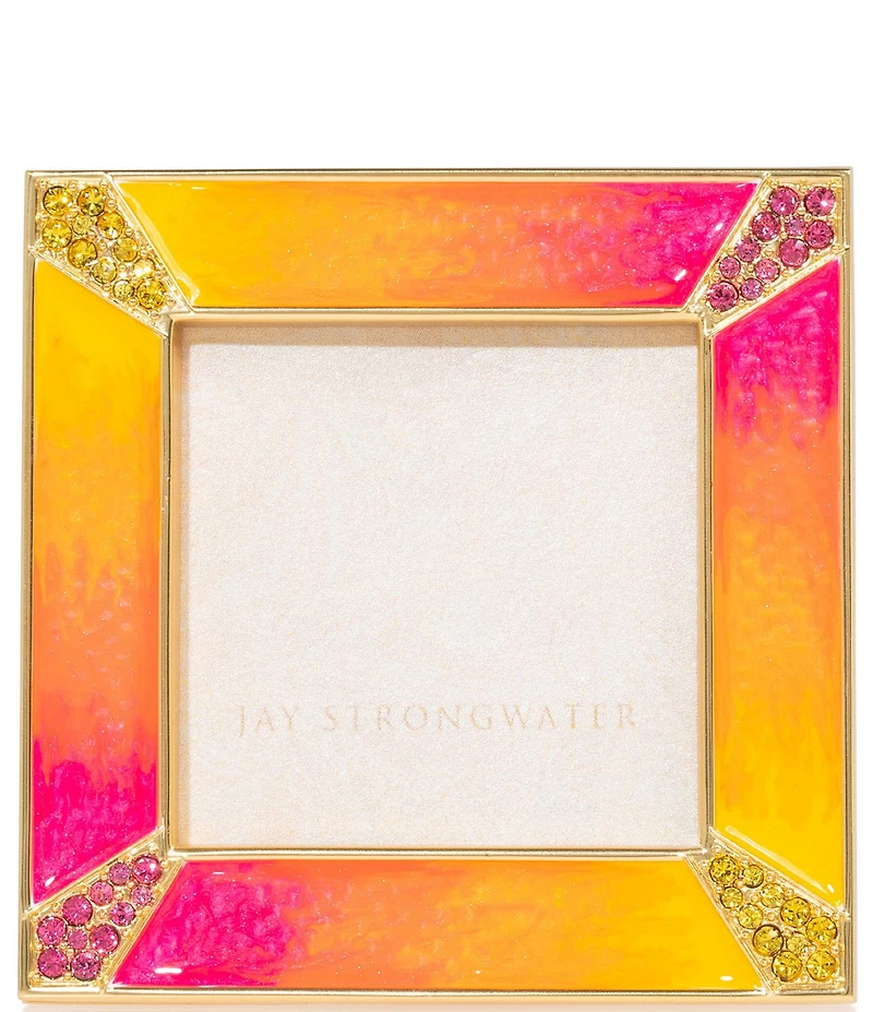Jay Strongwater Leland Pave Corner 2-inch Square Picture Frame