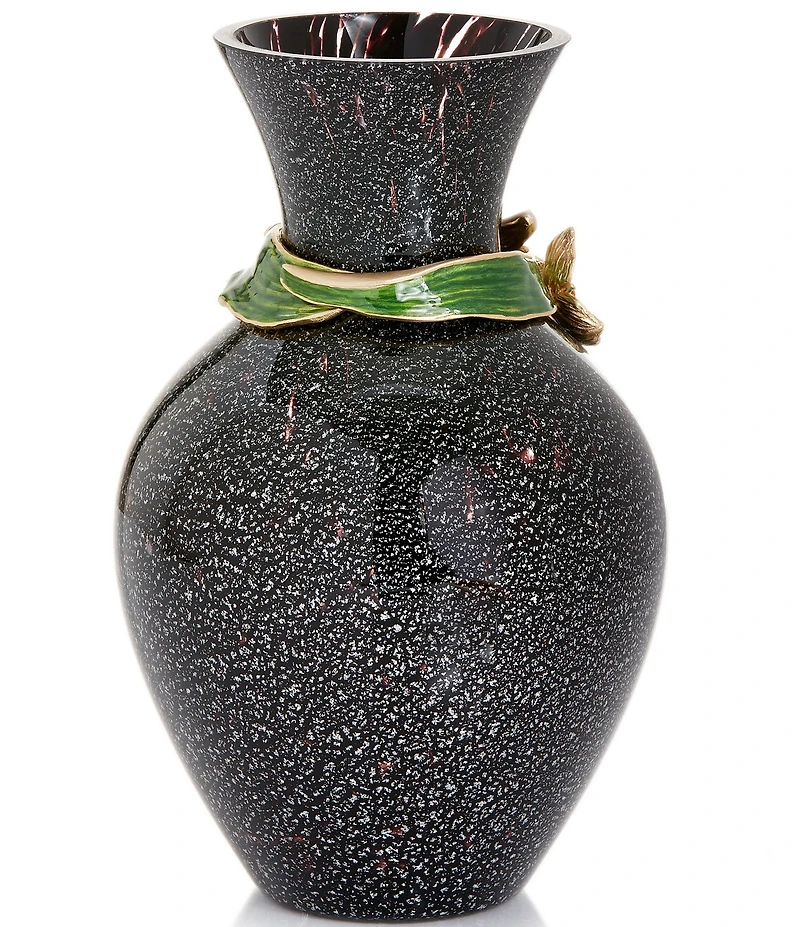 Jay Strongwater Lilia Tulip Dappled Glass Vase