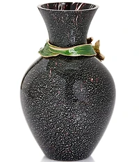 Jay Strongwater Lilia Tulip Dappled Glass Vase