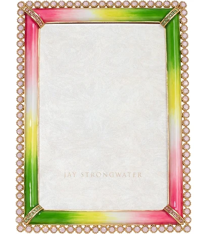 Jay Strongwater Lorraine Stone Edge Jeweled Picture Frame, 4#double; x 6#double;