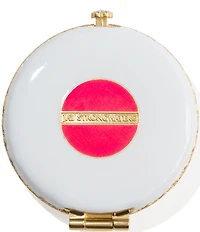 Jay Strongwater Monroe Lip Double-Sided Round Compact Mirror