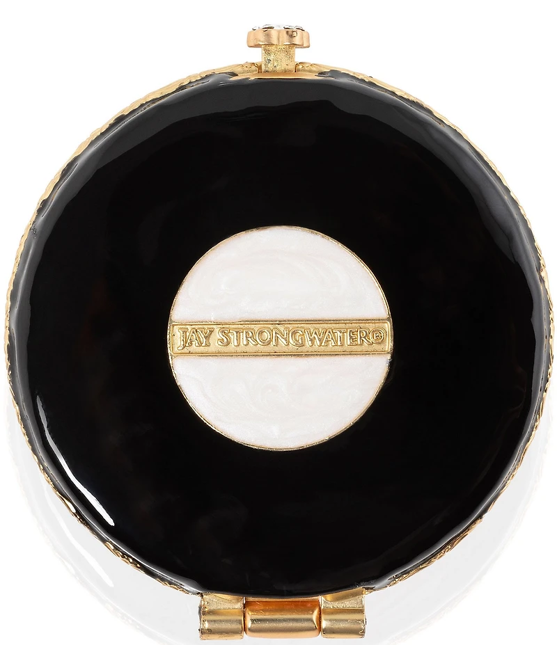 Jay Strongwater Monroe Lip Double-Sided Round Compact Mirror