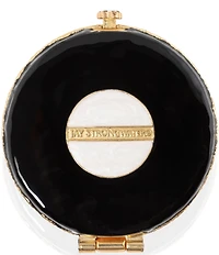 Jay Strongwater Monroe Lip Double-Sided Round Compact Mirror