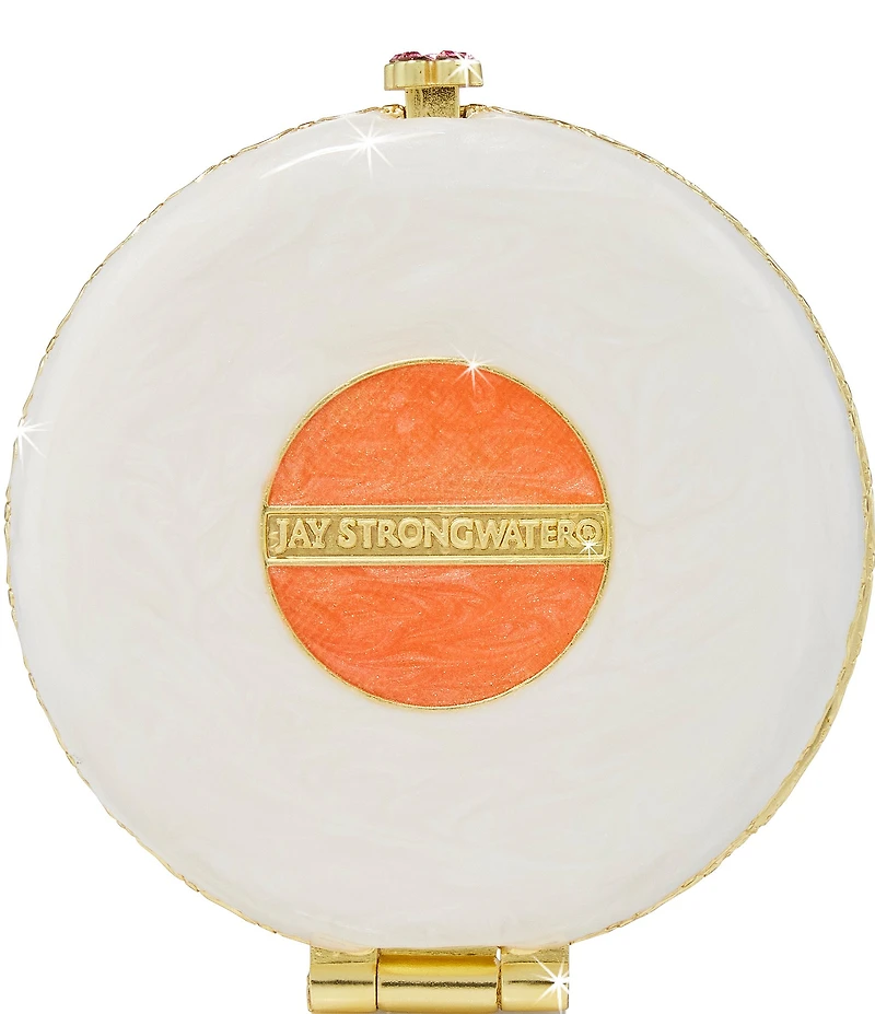Jay Strongwater Morgan Dahlia Double-Sided Compact Mirror