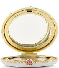 Jay Strongwater Morgan Dahlia Double-Sided Compact Mirror