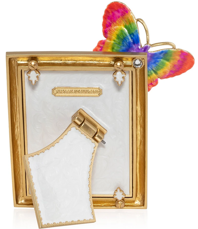 Jay Strongwater Nova Rainbow Butterfly Picture Frame, 3x4