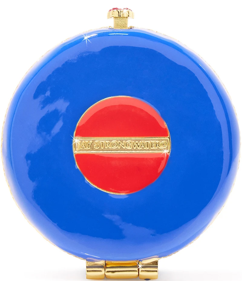 Jay Strongwater Superman Double-Sided Round Compact Mirror