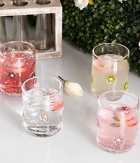 Jeanne Fitz Assorted Flowers Icon Glasses, Set of 4