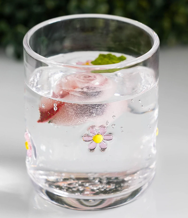 Jeanne Fitz Assorted Flowers Icon Glasses, Set of 4