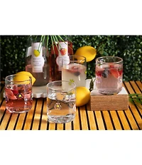 Jeanne Fitz Assorted Fruits Icon Glasses, Set of 4