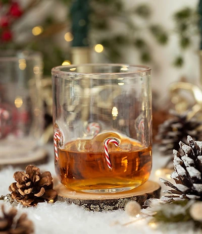 Jeanne Fitz Candy Cane Icon Glass, Set of 4