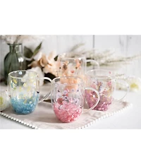 Jeanne Fitz Double Wall Flower Mugs, Set of 4