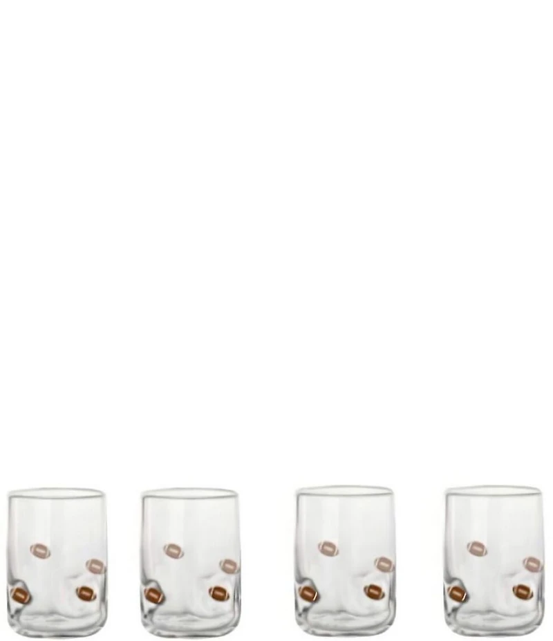 Jeanne Fitz Football Icon Glasses, Set of 4