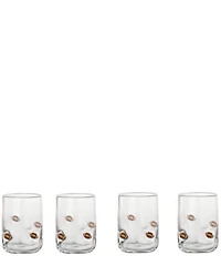 Jeanne Fitz Football Exterior Icon Glasses, Set of 4