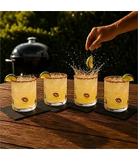 Jeanne Fitz Football Exterior Icon Glasses, Set of 4