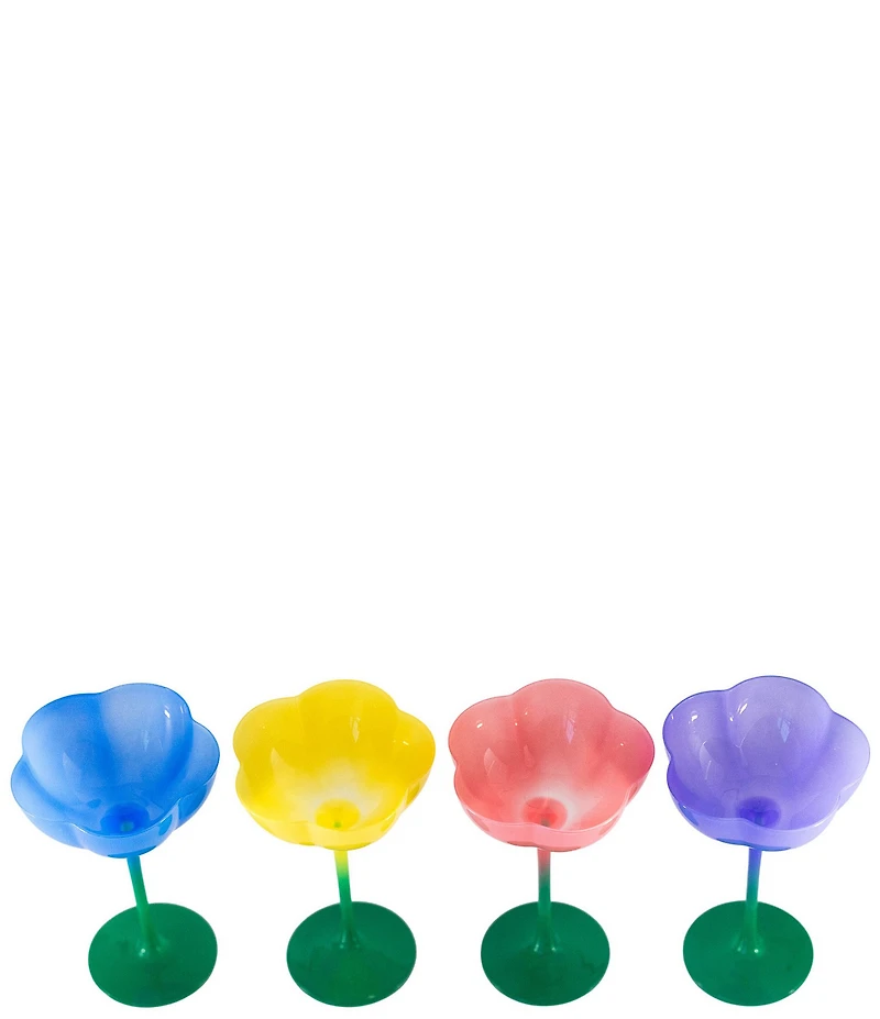 Jeanne Fitz Ombre Flower Coupes, Set of 4
