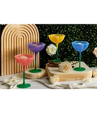 Jeanne Fitz Ombre Flower Coupes, Set of 4