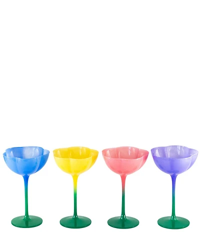 Jeanne Fitz Ombre Flower Coupes, Set of 4
