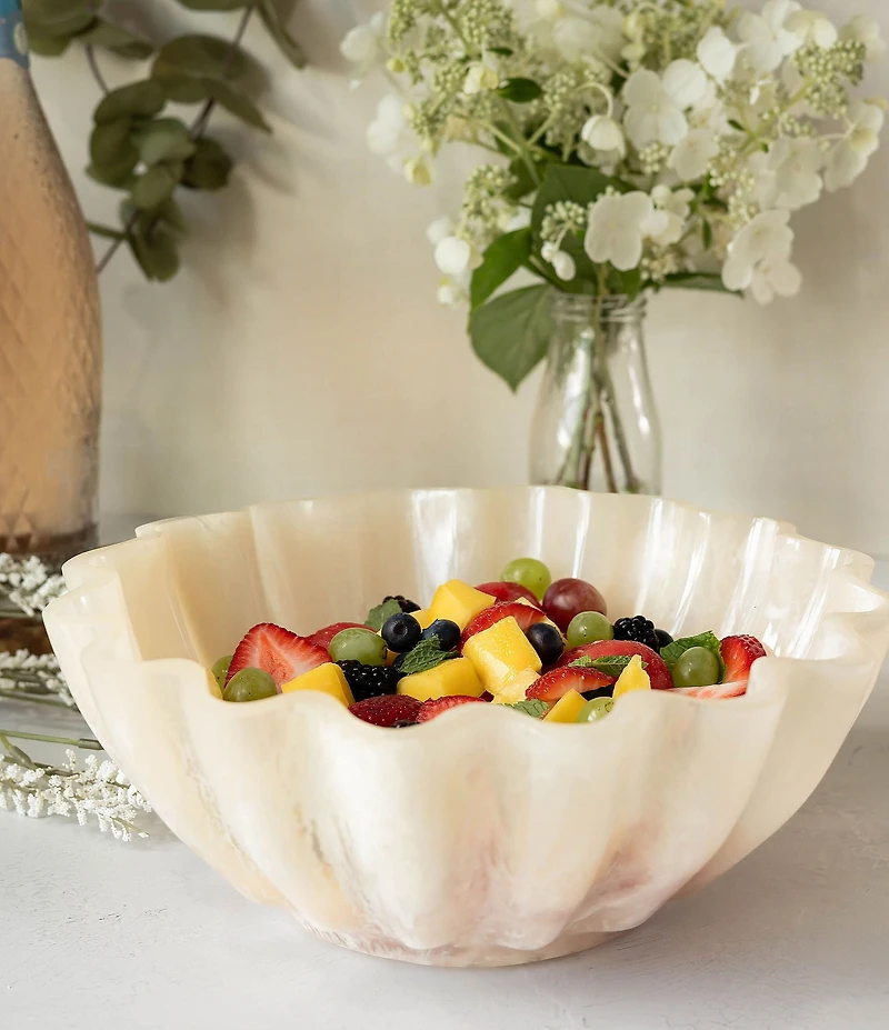 Jeanne Fitz Resin Collection Scalloped Bowl