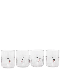 Jeanne Fitz Snowman Icon Glass, Set of 4