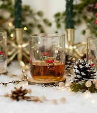 Jeanne Fitz Wreath Icon Glass, Set of 4