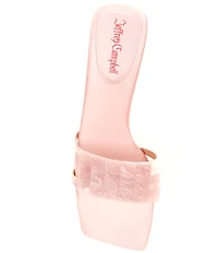 Jeffrey Campbell Abalone Satin Shell Ornament Dress Slide Sandals