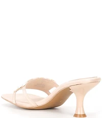 Jeffrey Campbell Abalone Satin Shell Ornament Dress Slide Sandals
