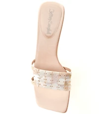 Jeffrey Campbell Abalone Satin Shell Ornament Dress Slide Sandals