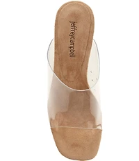 Jeffrey Campbell Acetate Vinyl Lucite Wedge Slide Sandals