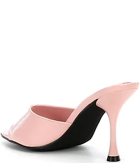 Jeffrey Campbell Agent Crinkle Patent Leather Peep Toe Slide Sandals