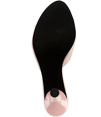 Jeffrey Campbell Agent Crinkle Patent Leather Peep Toe Slide Sandals