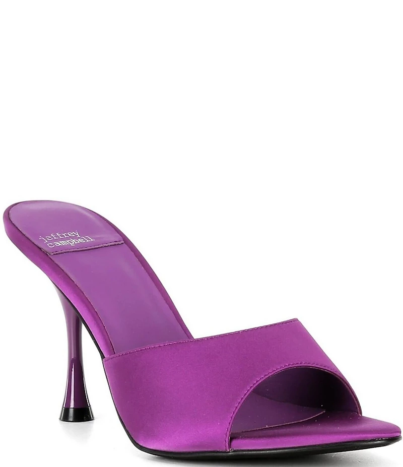 Jeffrey Campbell Agent Satin Dress Slide Sandals