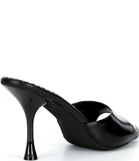 Jeffrey Campbell Agent-ST Leather Studded Dress Slide Sandals