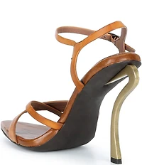 Jeffrey Campbell Alinea Leather Sculptural High Heel Dress Sandals