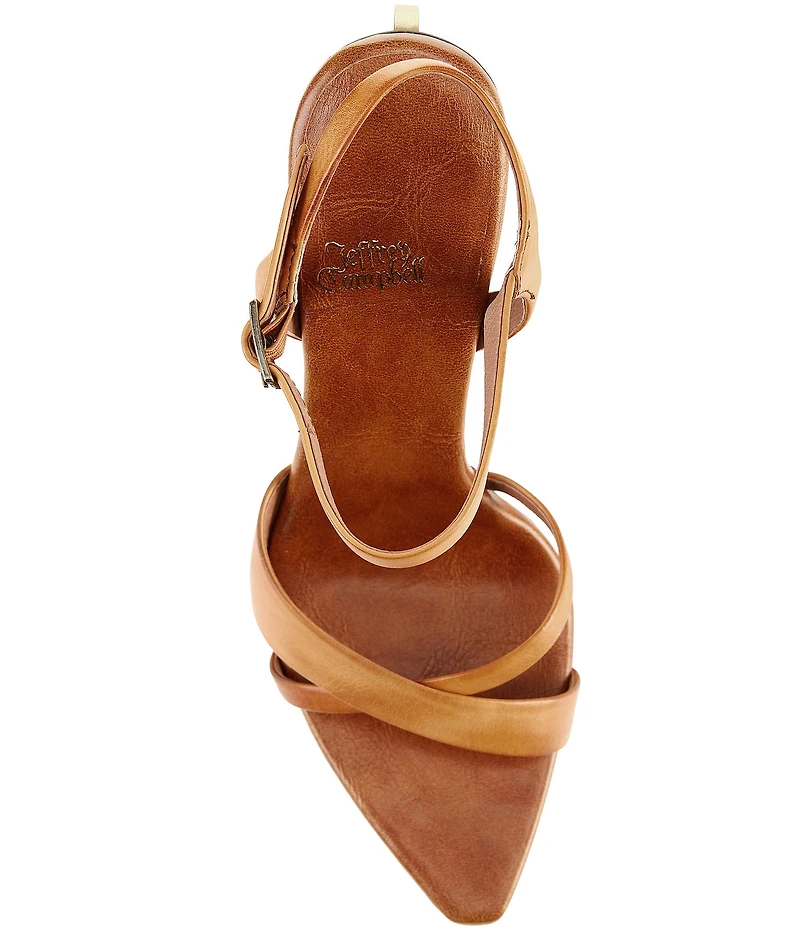 Jeffrey Campbell Alinea Leather Sculptural High Heel Dress Sandals