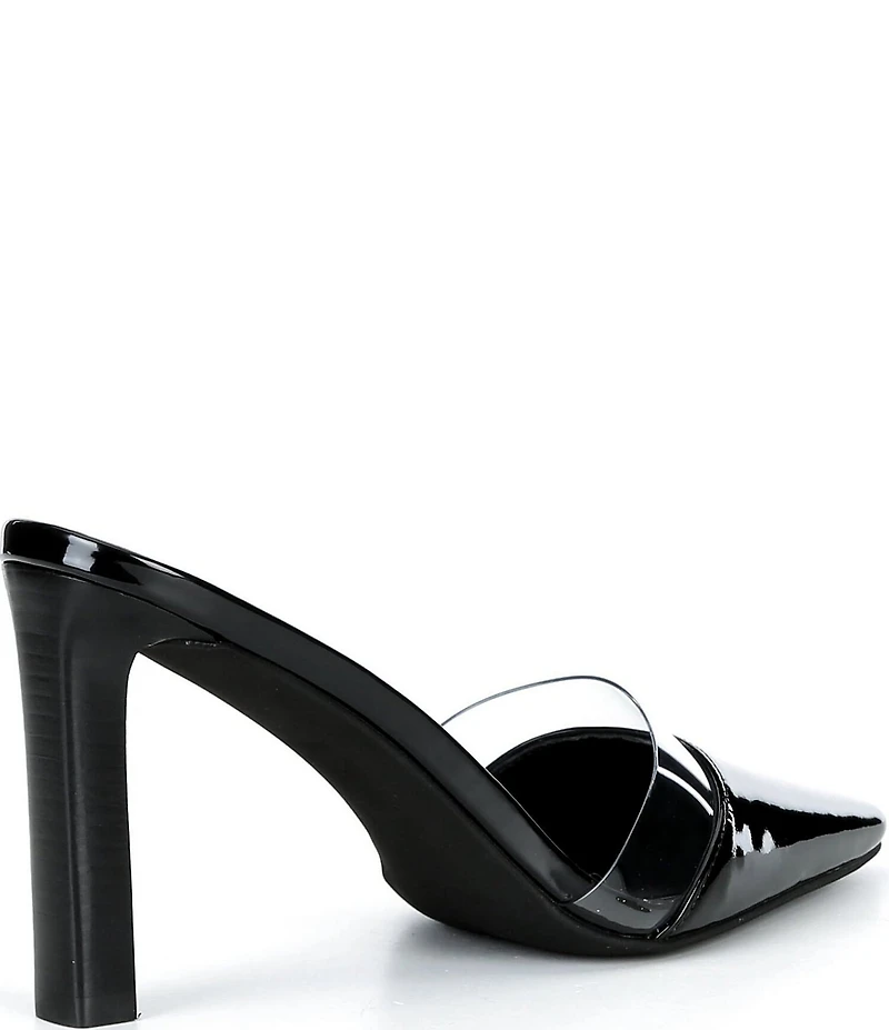 Jeffrey Campbell Allowance Vinyl Block Heel Mules