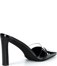 Jeffrey Campbell Allowance Vinyl Block Heel Mules