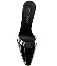 Jeffrey Campbell Allowance Vinyl Block Heel Mules